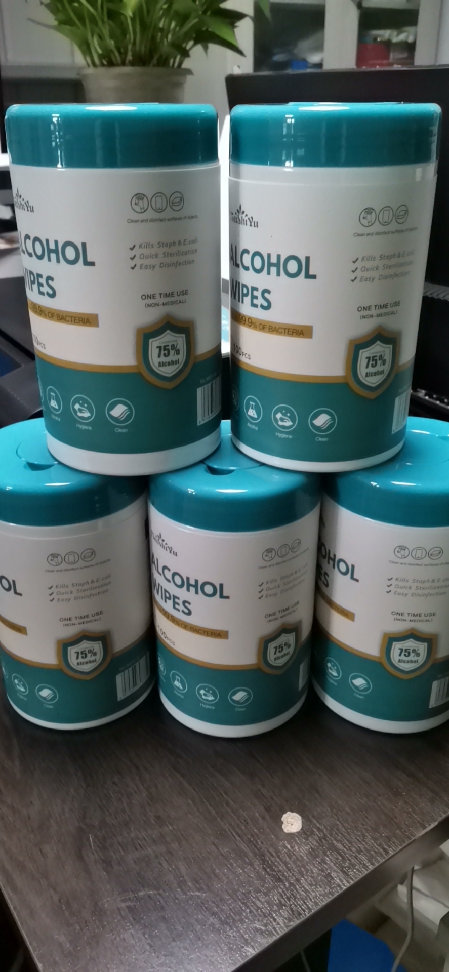 In Stock 100 pcs Barrel Pack 75% Alcohol Wet Wipes Portable Disinfectant wipers Fast free shipping by UPS /DHL-image-587158709