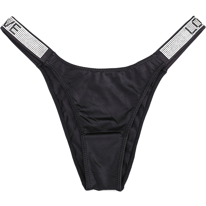 

Free Shipping Women's Underwear With Rhinestones Women's Panties Sexy Female Intimate Lingerie Woman Panties For Women Wholesale, Black