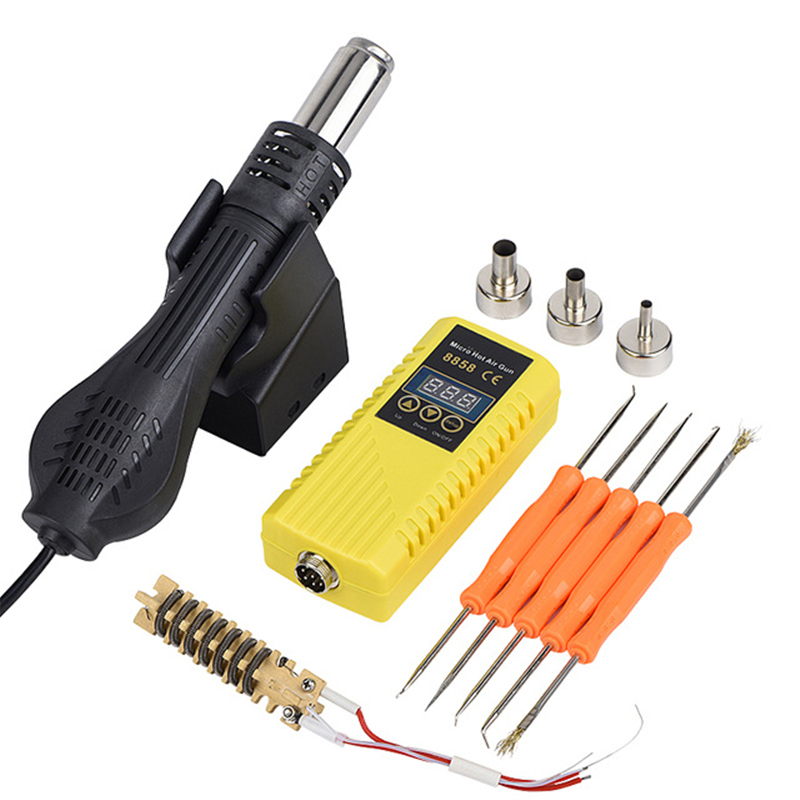 

JCD Repair Solder Micro Rework hot air gun Digital Display Soldering station heat gun welding Desoldering tools 8858 Hair dryer