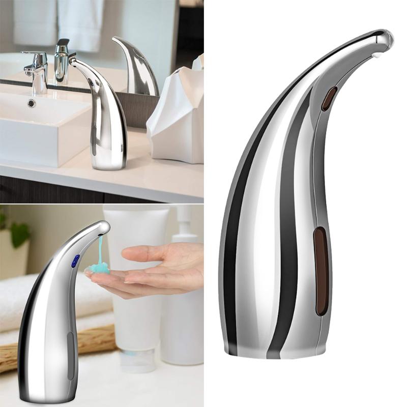 

1Pcs Soap Dispenser Automatic Plastic Silver Touchless Refillable Dispenser Liquid Soap Pump for Kitchen Bathroom A50