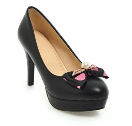 

2020 Spring and Autumn with New style fashion High heel fine heel round head bowknot waterproof table Women's shoes, Beige