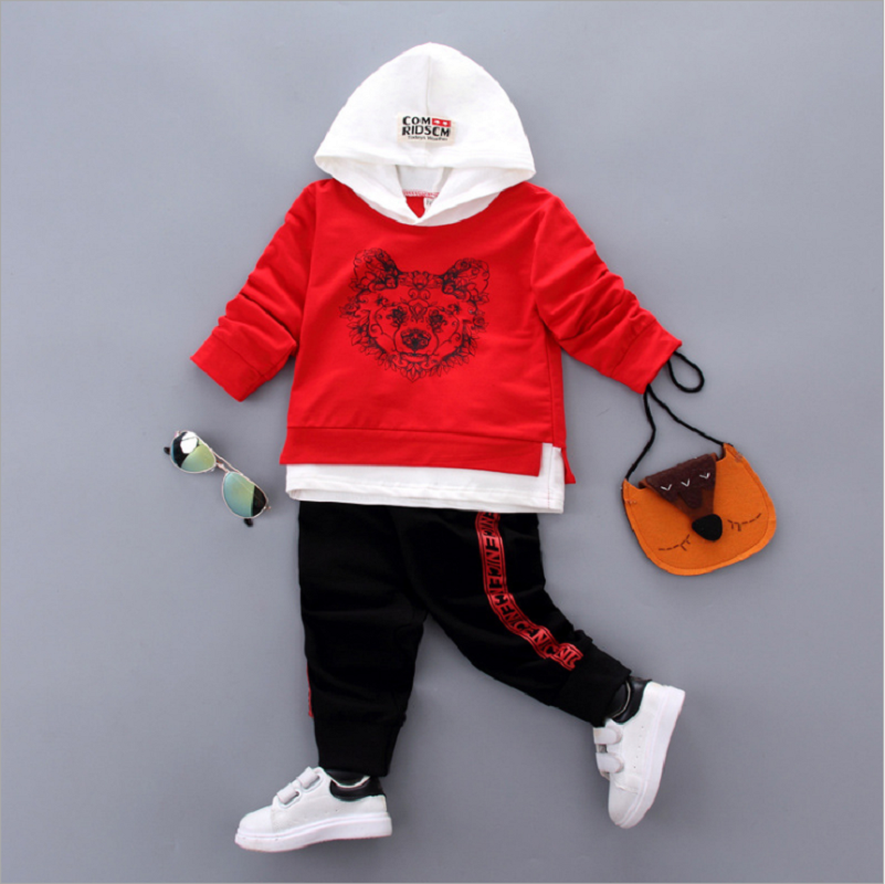 

Children's spring and autumn suits new children's clothing men and women baby 0-4 years old cotton two-piece set novelty cartoon, Oranger