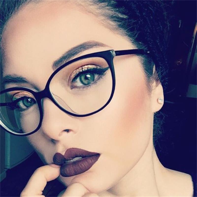 

TR90 Spectacle Frame Cat Eye Glasses Frame Clear Lens Women Brand Eyewear Optical Frames Myopia Nerd Black Red Eyeglasses