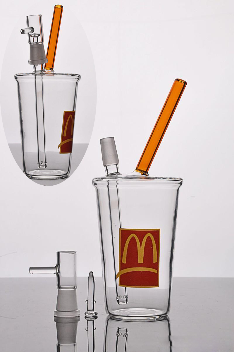 

Heady Hookahs Shisha Glass Oil Rigs Dab Rigs MC Cup Design Thick Glass Beaker Bong Water Pipes With 14mm 8.1 Inch