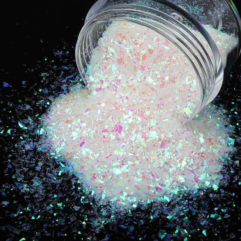 

3 Colors AB Nail Glitter Powder Flakes Sparkly Iridescent Nail Powder Dust 3D Colorful Sequins Spangles Art Decorations