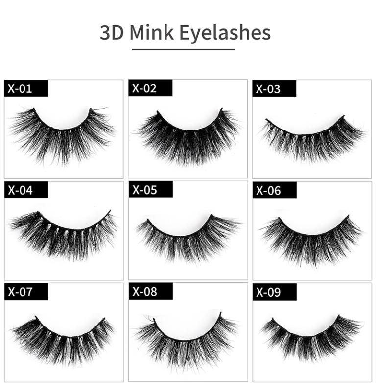 

DHL 50 pairs 3d mink lashes wholesale 32 styles Natural Thick Long Soft Fake Makeup Extension Full Strip Lashes