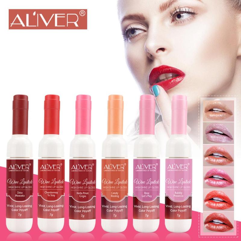 

6 Colors Lipstick Makeup Set Gloss Waterproof Non-Sticky Gloss Lips Makeup Long Lasting Lip Lip Stick, 04