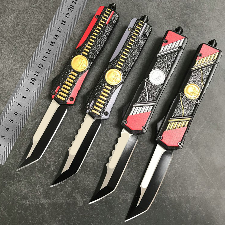 

7 models 825-826 CNC mini VG10 blade 60-62HR Benchmade BM3300 UTX85 UT121 trumpt 3 "T6 aluminum handle camping automatic knife EDC tool