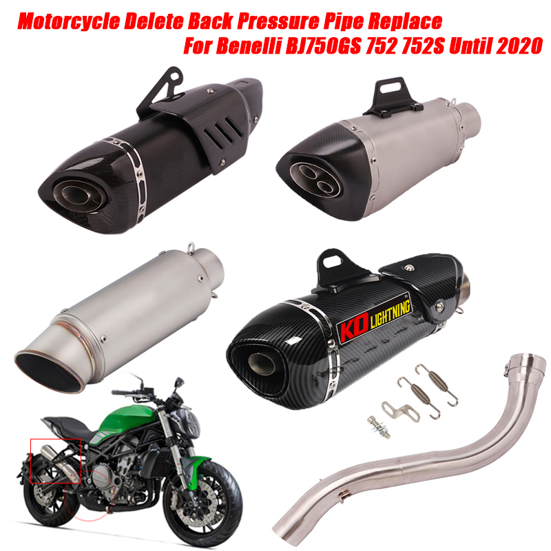 

for Benelli BJ750GS 752 752S Motorcycle Delete Cat Link Pipe Replace Connect Front Pipe and Tail Exhaust System