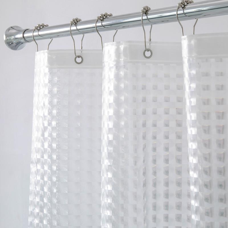 

Aimjerry Heavy Duty 3D Eva Clear Shower Curtain Liner Set for Bathroom Waterproof Curtain