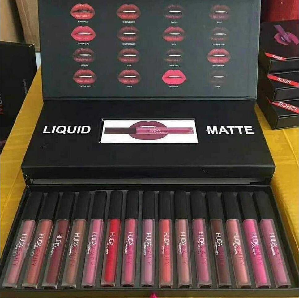 

Hot 16 Colors /set Matt Lip Gloss Beauty Liquid lipstick Make up Waterproof Long Lasting Lipgloss Trophy Wife Icon Vixen 1set