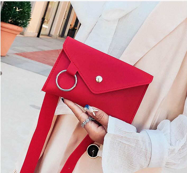 

Fanny Pack Women Waist Pack Femal Belt Bag Leather Phone Pouch Bags Women Envelope Bags for Ladies Girls Waist Bag, Black