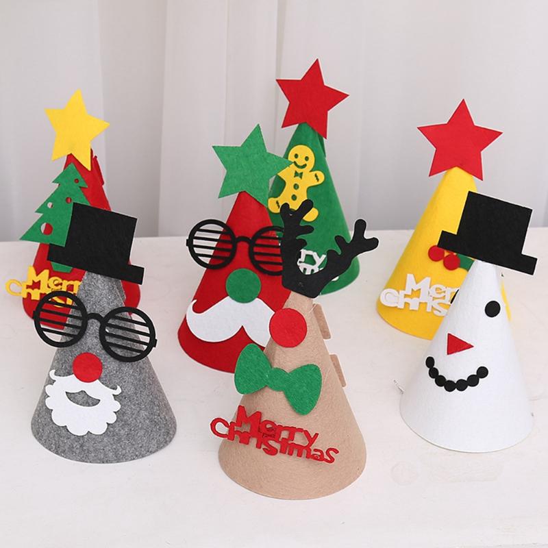

1Pc Christmas Hat Merry Christmas Hat Decor Xmas Cap Children New Year Cap Ornament Home Bar Club Birthday Party Gifts Supplies