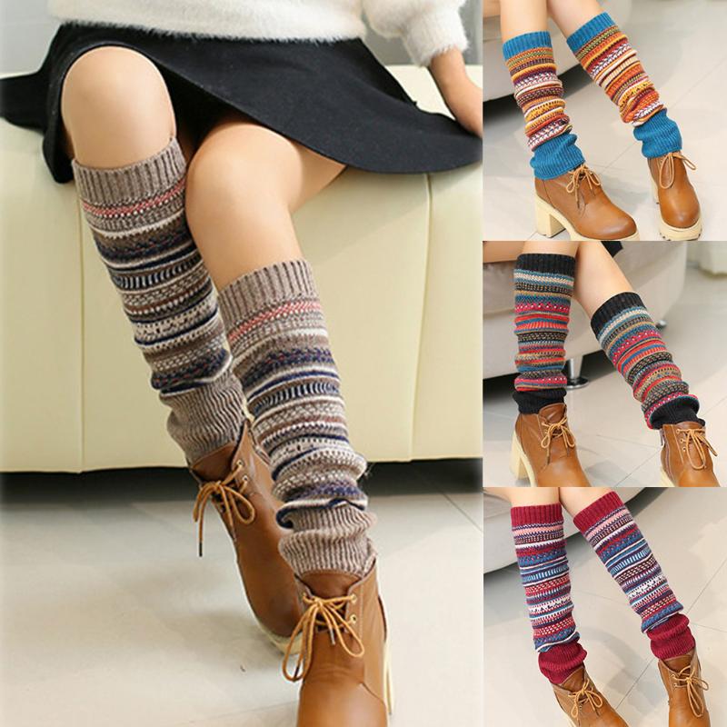 

1 Pair Ladies Girl Crochet Boot Cuffs Knit Toppers Boot Socks Winter Leg Warmer Calcetines Mujer womens socks, Beige