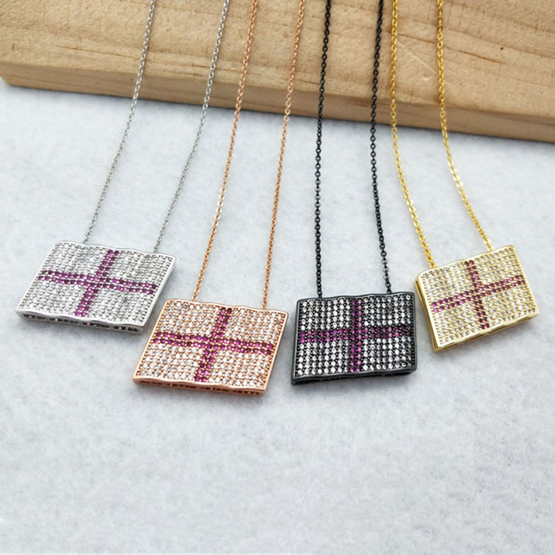 

5 Pieces Micro Pave Crystal Cubic Zirconia Pendant handcrafted Charm women Jewelry Finding,England flag Necklace 337