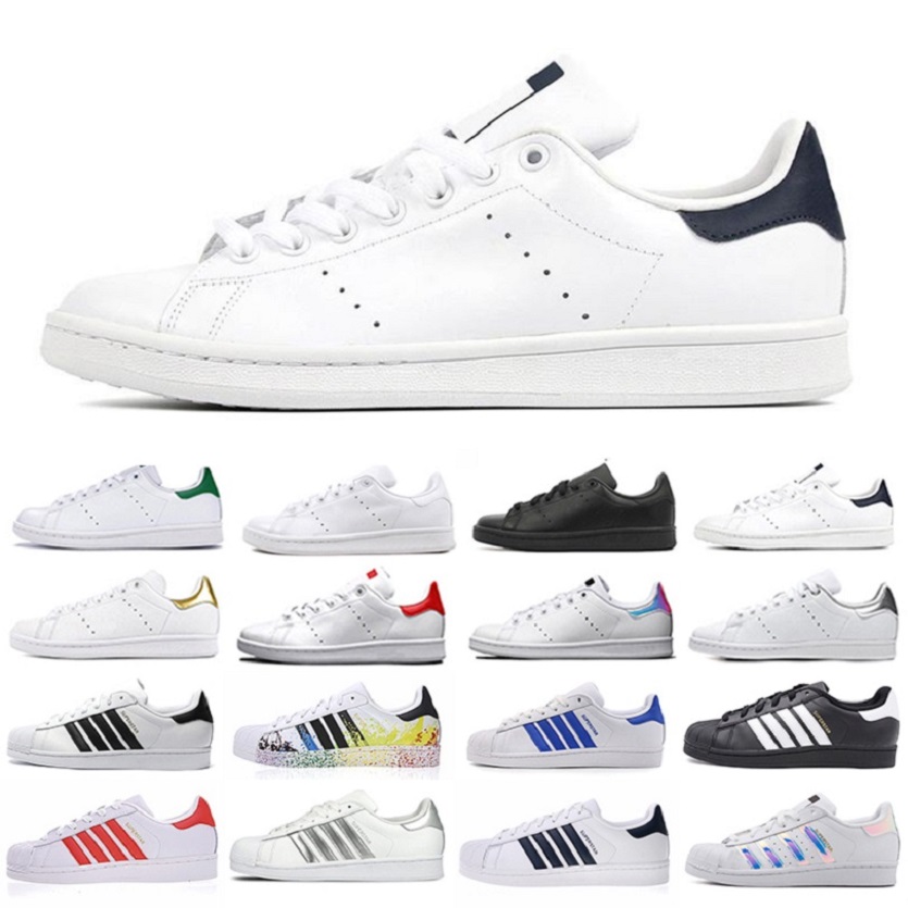 

stan smith superstar chaussures mens casual shoes superstars hologram platform leather fashion shoe men women trainers sports sneakers