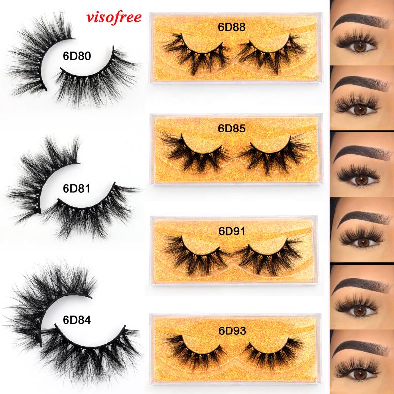 

Visofree Eyelashes 6D Mink Eyelashes Full Volume Mink False Eyelash Reusable Dramatic Lashes 3D Lashes Glitter Case Makeup