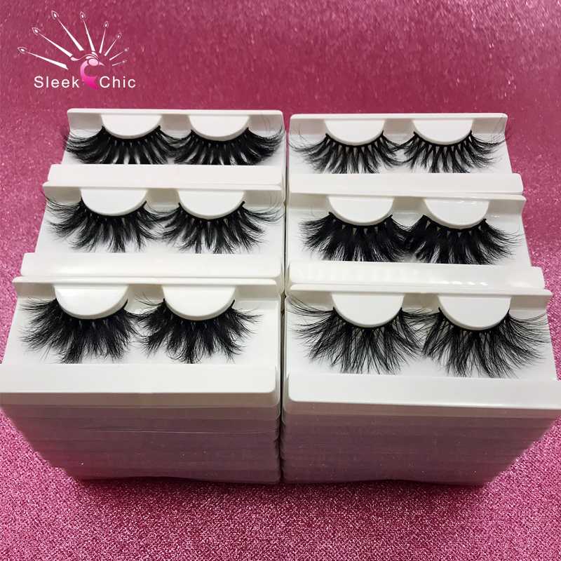 

Mink Eyelashes 25mm Lashes Mink Wholesale 30/40/50 Pairs Fluffy Lashes Packaging Boxes Natural False Eyelashes Bulk