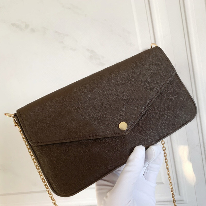 

Woman Bag handbag purse original box date code fashion wholesale checker plaid flower, Brown letters-beige inside