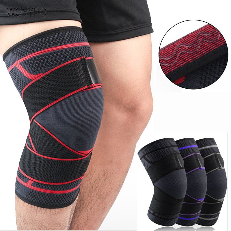 

WOYYHO 1 PCS Professional Protector Knee Pads,Nylon Sports Fitness Knee Pads,Elastic Running Basketball Bike Brace Support, Random colors
