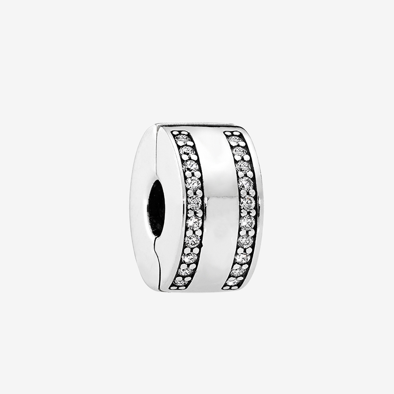 

classical 925 Sterling Silver Clip Charm Jewelry Accessories with Original box for Pandora Bracelet Bangle Making Clips