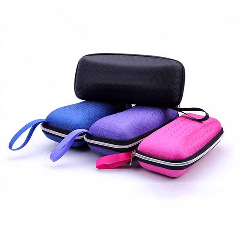 

Eyewear Cases Cover Sunglasses Case for Women Glasses Box with Lanyard Zipper Eyeglass Cases for Men, Black