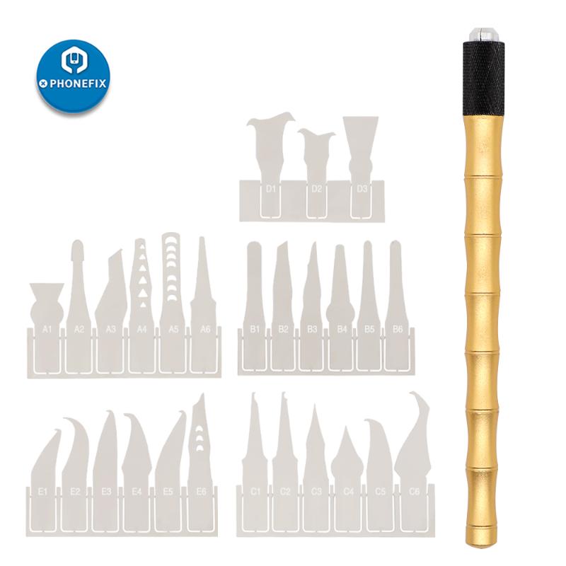 

28 in 1 CPU IC Glue Remover Knife Mobile Phone PCB BGA Chip Graver Scraper Cutter for Phone Repair Scraping Pry Knife Tool Kit