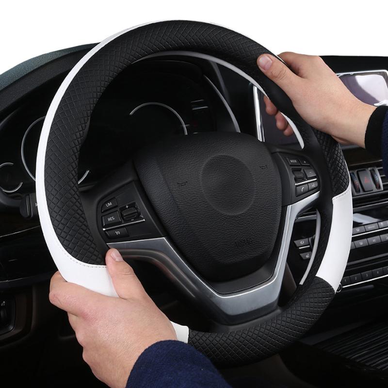 

Car Steering Wheel Covers Leather Braid on the Steering-Wheel Auto Cover for Universal Cars Styling Interior Accessories
