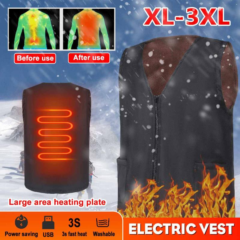 

Heated Vests USB Electric Jacket Men/Women Clothing Generic Winter Smart Heating Jacket Outdoor Camping Hiking Fishing, Xxl