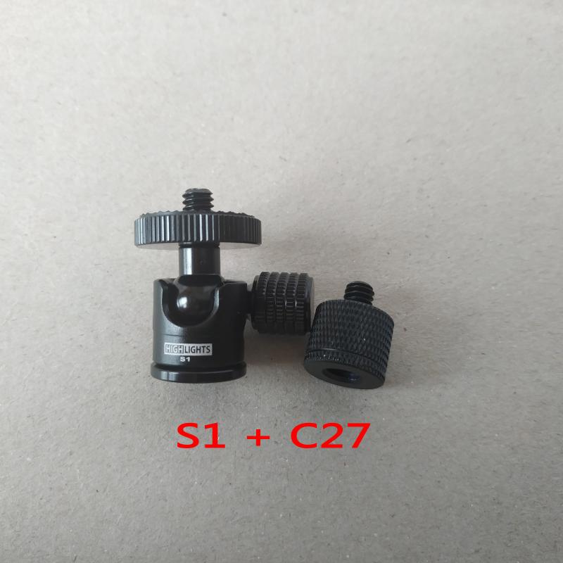

M8 female screw tripod ball heads selfie stick gimbal 1\4 male ball head camera monitor ballhead Photography accessories