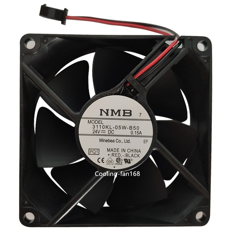 

NMB 3110KL-05W-B50 DC 24V 0.15A 80*80*25mm 2pin ABB drive ACS880 cooling fan