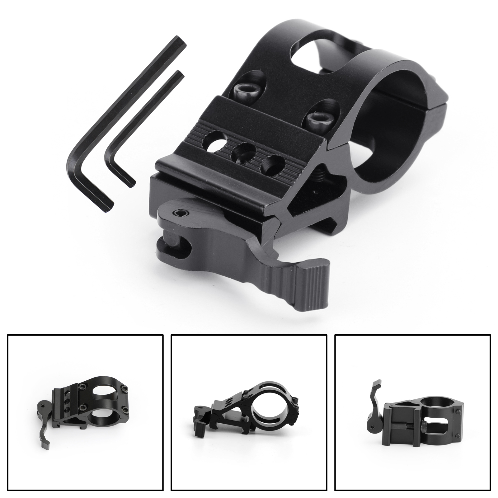 

Areyoursho 1" Offset Picatinny Weaver Rail Mount Fit For Flashlight with Quick Release Tactical equipment Accessories Parts