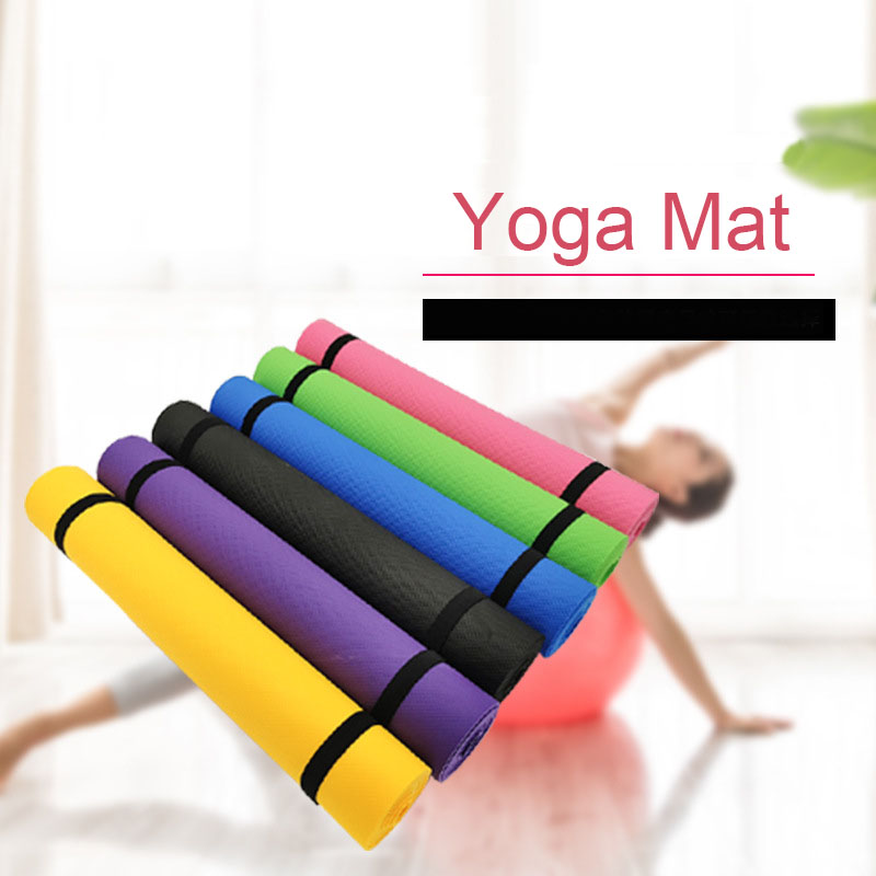 

4mm Yoga Mat Non Slip EVA Folding Yoga Blanket Pilates Mattress Gym Home Workout Training Fitness Sport Carpet Pad, Black