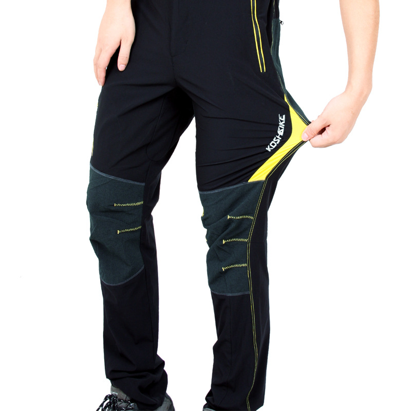 

Spring and summer casual riding pants riding clothing thin section mountain bike trousers male stretch waterproof pants, Black red edge