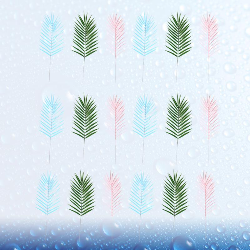 

1 Set 30Pcs Artificial Iron Leaves Colorful Leaves Faux Plants Simulation for Hawaii Party Wedding Party (Pink Blue Green, Assorted color