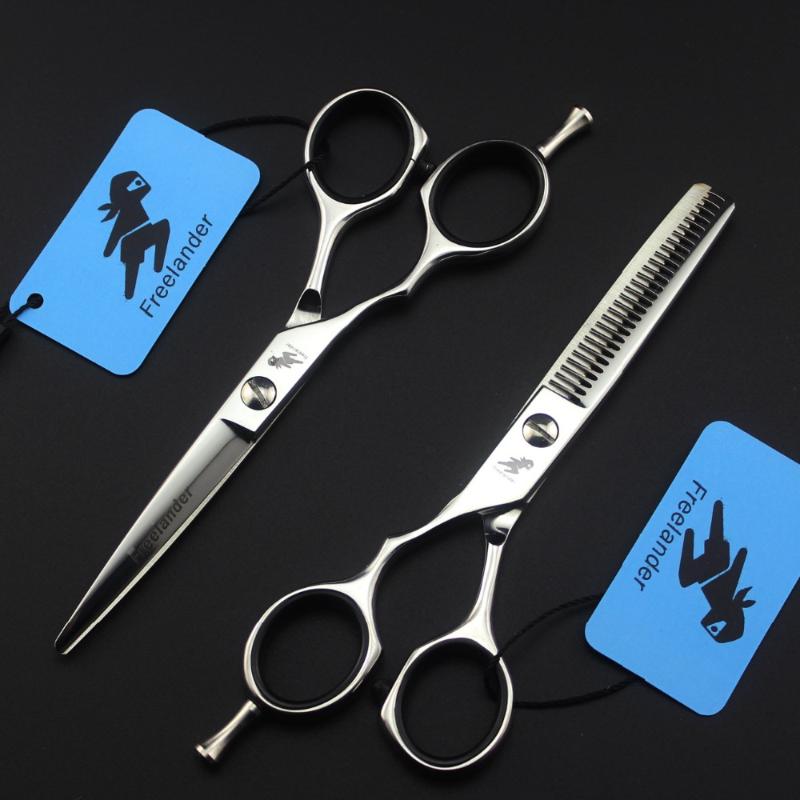 

6.0 inch black Freelander bamboo handle Stylish modeling scissors Durable
