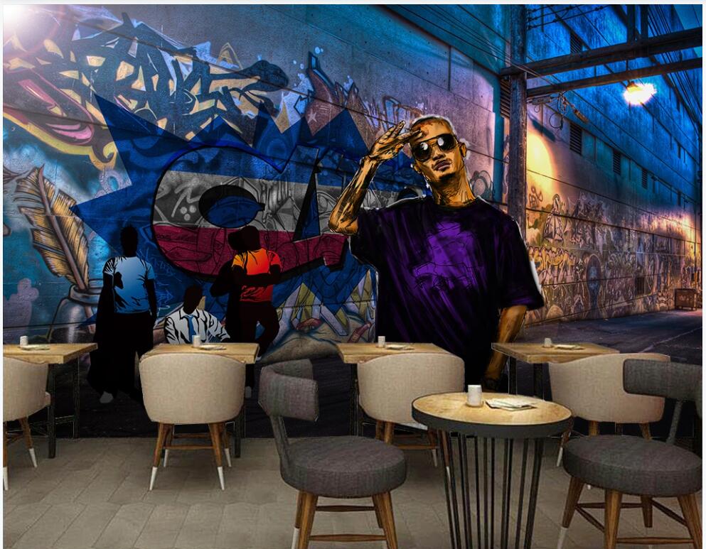 

3d wallpaper custom photo mural on the wall Bar KTV modern graffiti background home decor 3d wall murals wallpaper for living room, Non-woven wallpaper