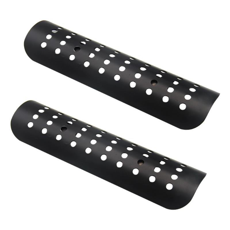 

A Pair Motorcycle Heat Shield Plate Motorbike Motor Exhaust Pipe Cover Guard Decorative Round Hole Universal