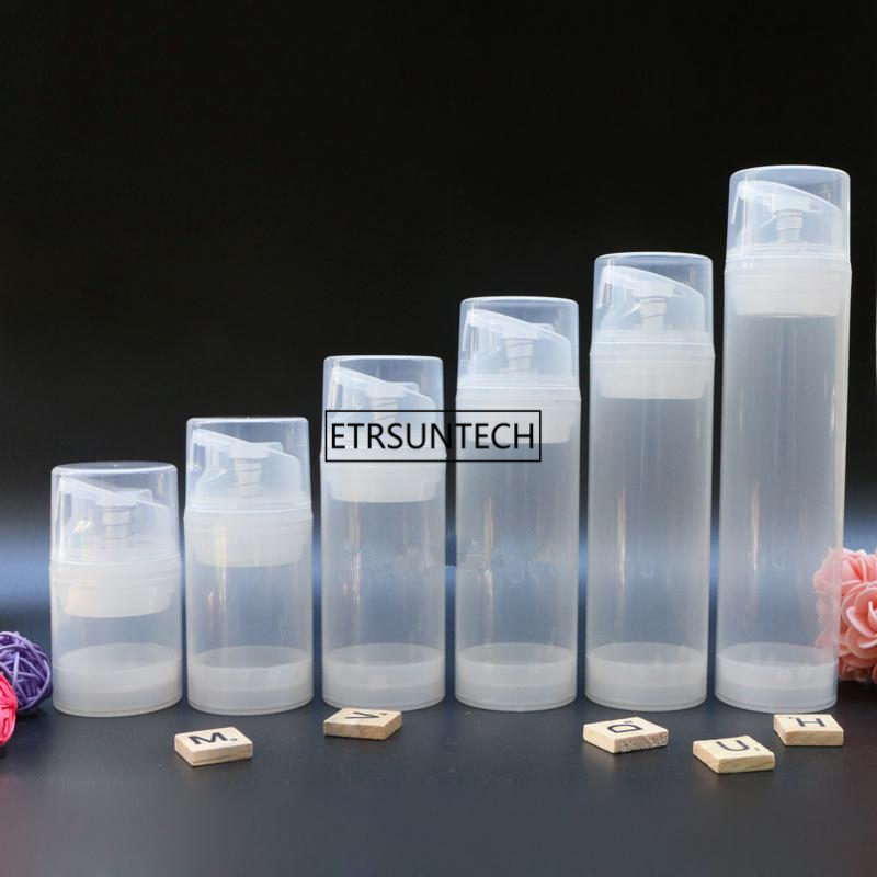 

100pcs 30/50/80/100/120ml Clear White Essence Pump Bottle Airless Bottles For Lotion Shampoo Bath Cosmetic Container F3816