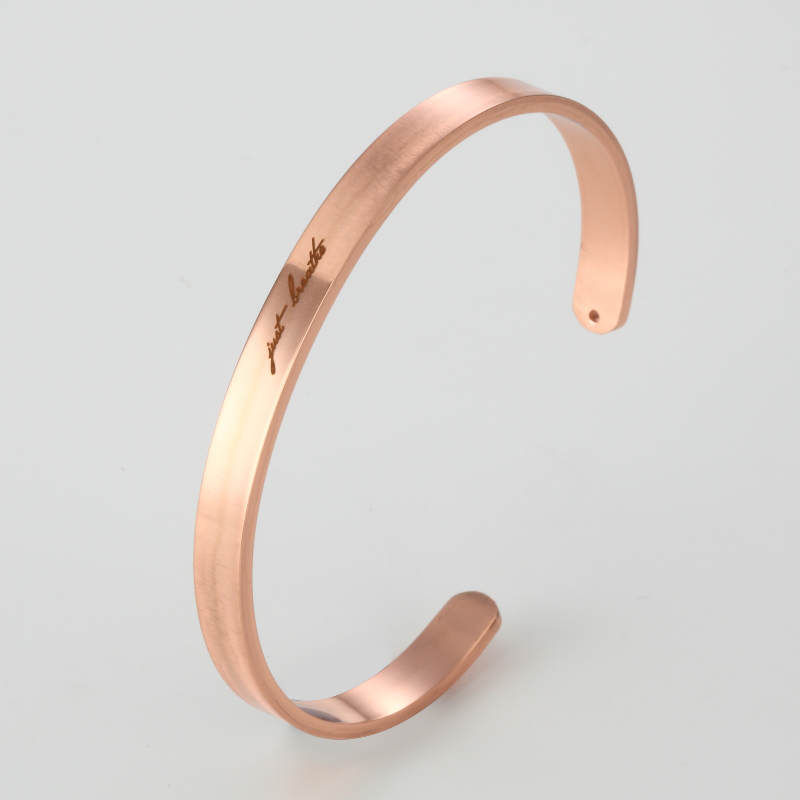 

3pcs Just Breathe 316L Stainless Steel Bangle Positive Inspirational Quote Cuff Bracelets Mantra Bracelets Bangles For Women