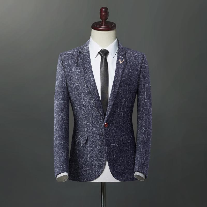 

Men's Large Size 4XL Suit Men's Slim Business Suit Jacket Autumn New Fashion High Quality Casual Jacket, Black