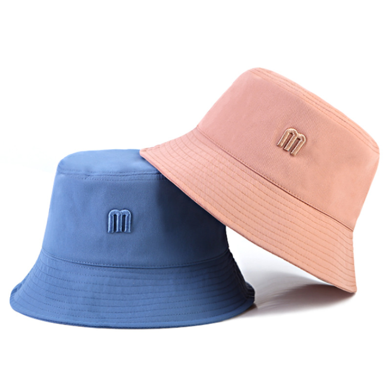 

Wide Brim Hats 2021 Women Embroidery Sun Hat Summer Adult Men And Cap Fashion Solid Outdoor Travel Casual Couples Bucket, Pink