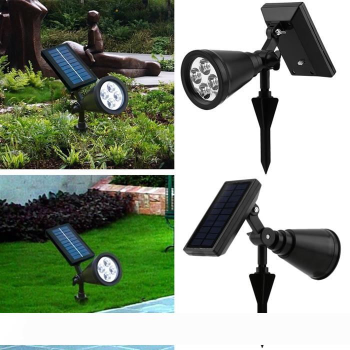 

new arrvial solar power 4 bright led white warm white rgb 3 color automatic switch outdoor garden path park lawn lamp landscape spot lights