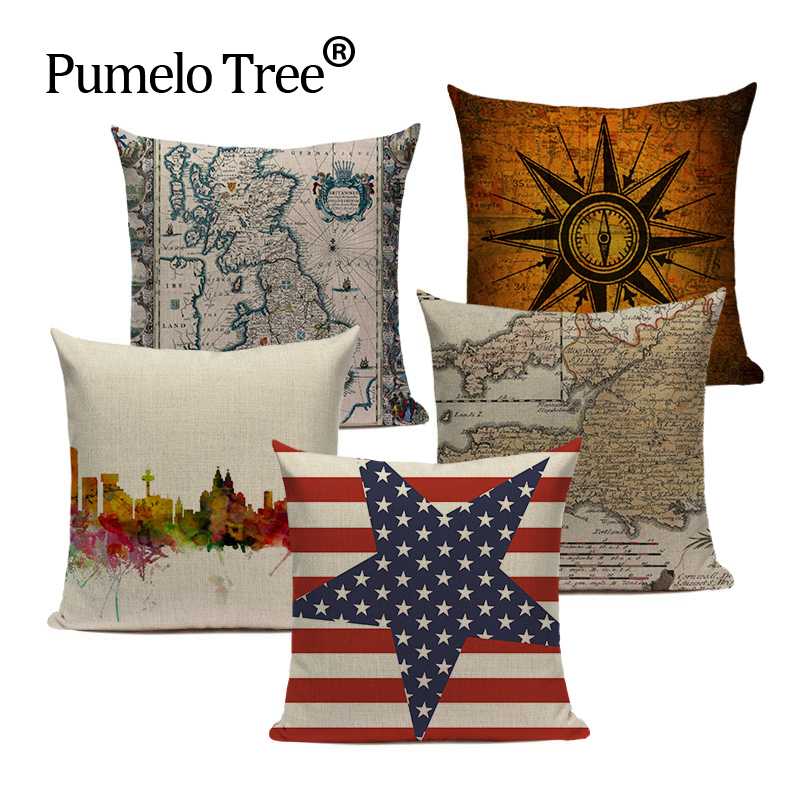 

Stripe usa English union jack American Flag Throw Pillow Cases 45Cmx45Cm Square Top King Size Bed Printing Cushions Pillow, L147-12