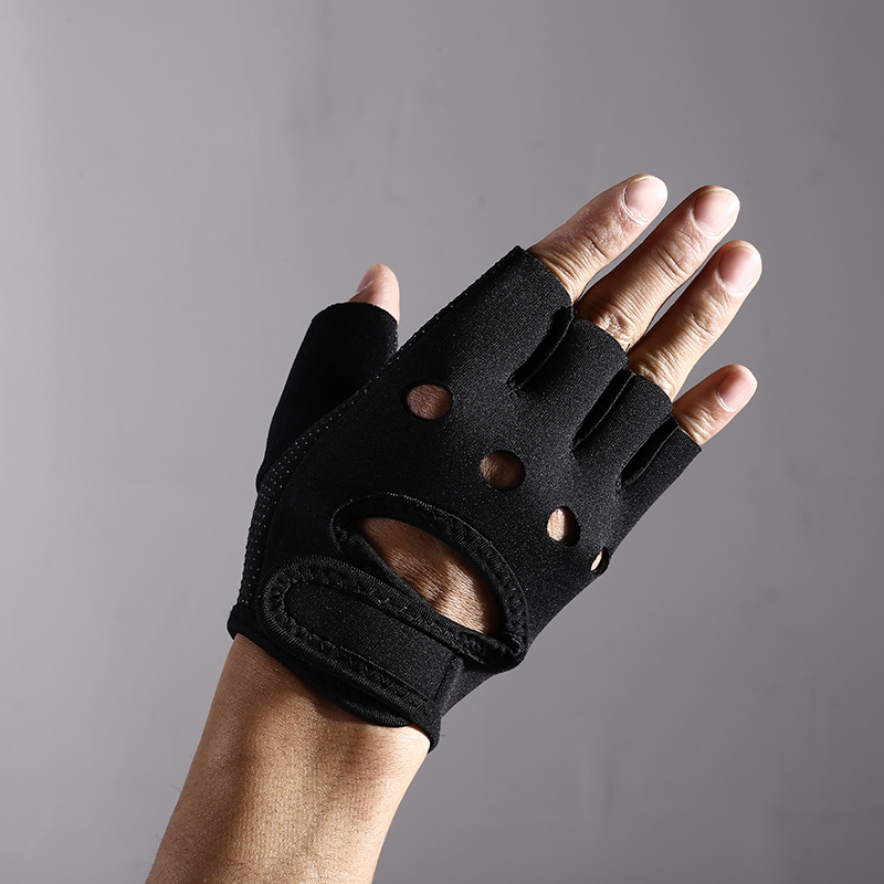

CHAOBA 1 Pair Men Women Gym Half Finger Sports Fitness Exercise Training Wrist Gloves Anti-slip Resistance Weightlifting Gloves, Black