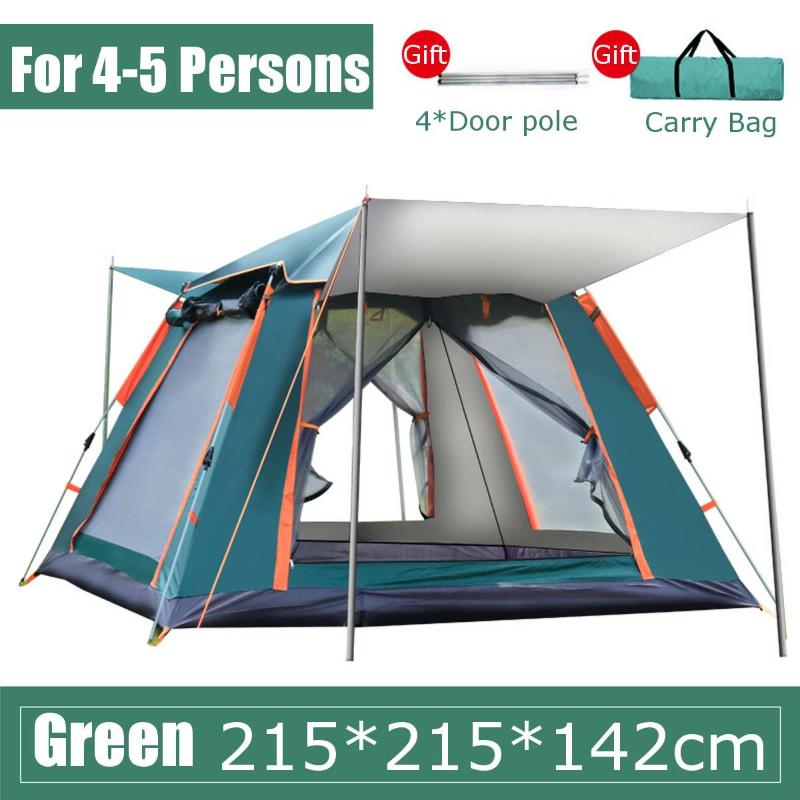 

4-5 People Throw Tent Outdoor Automatic Tents Double Layer Waterproof Camping Hiking Tent 4 Season Outdoor Large Family Tents