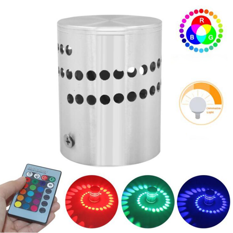 

3W Spiral LED Wall Lamp RGB Ceiling Light for Art Gallery Decoration Walkway Bedroom Porch Hotel Lamp Led Wall Sconce