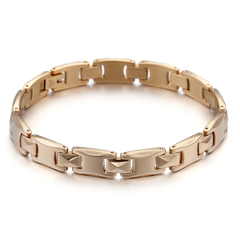 

Jewelry Classic Glossy Gold Business Men's Titanium Steel Bracelet Domineering Men's Bracelet