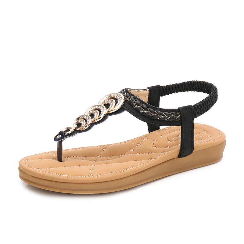 

Women sandals 2020 new gladiator flip flops women shoes comfortable summer fashion sandals flat ladies shoes woman, Black