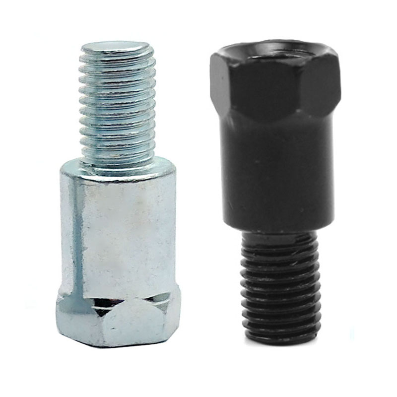 

Black Silver Motorcycle Mirror Adapters M10 10MM M8 8mm Rear View Mirrors Clockwise Anti-clockwise Right Left Hand Thread Screw